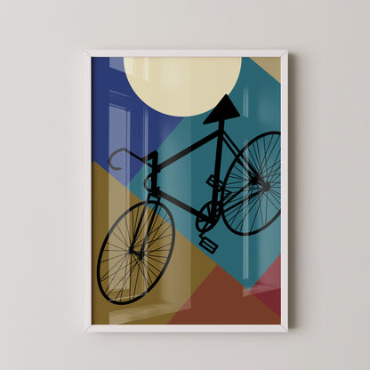 Fahrrad geometrisch bunt