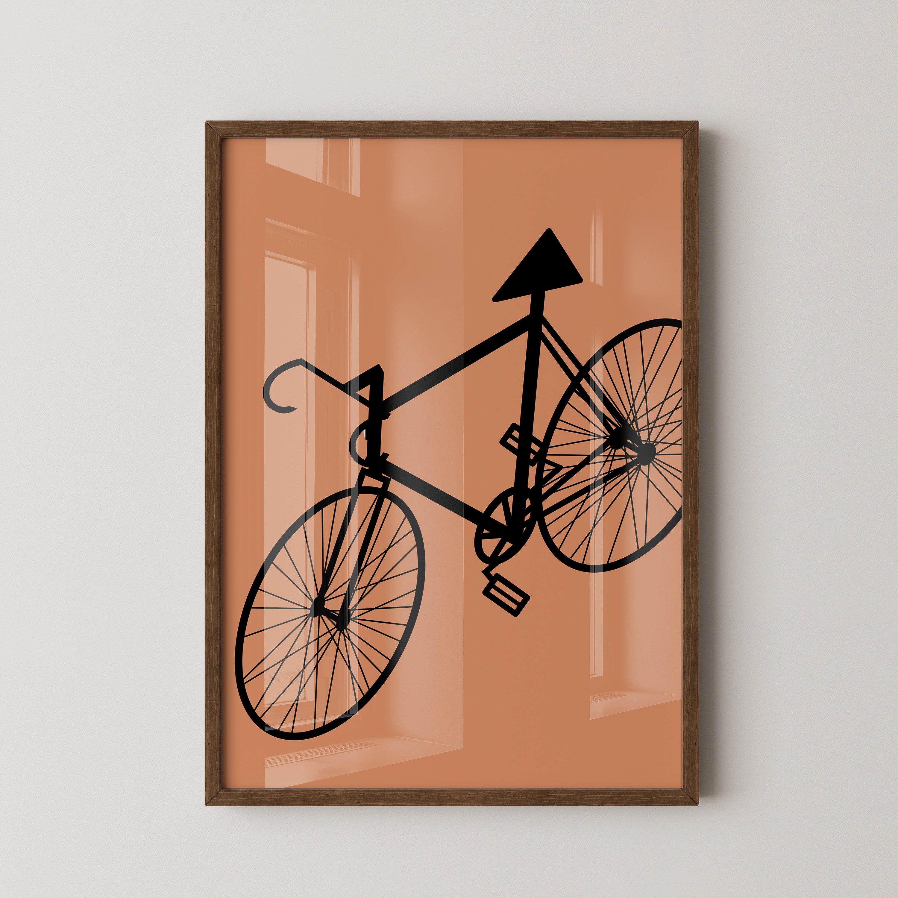 Fahrrad Abstrakt Schatten Braun
