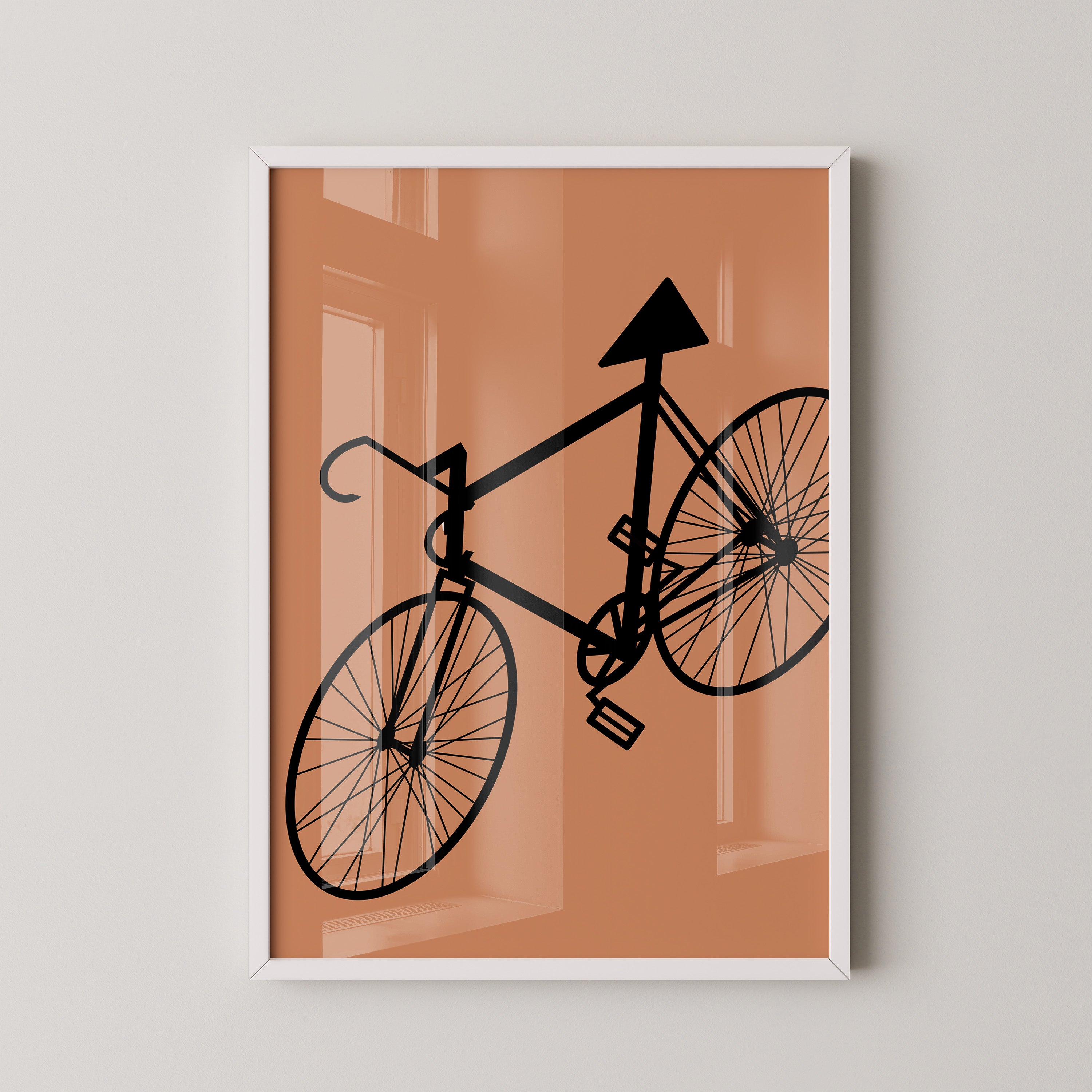 Fahrrad Abstrakt Schatten Braun