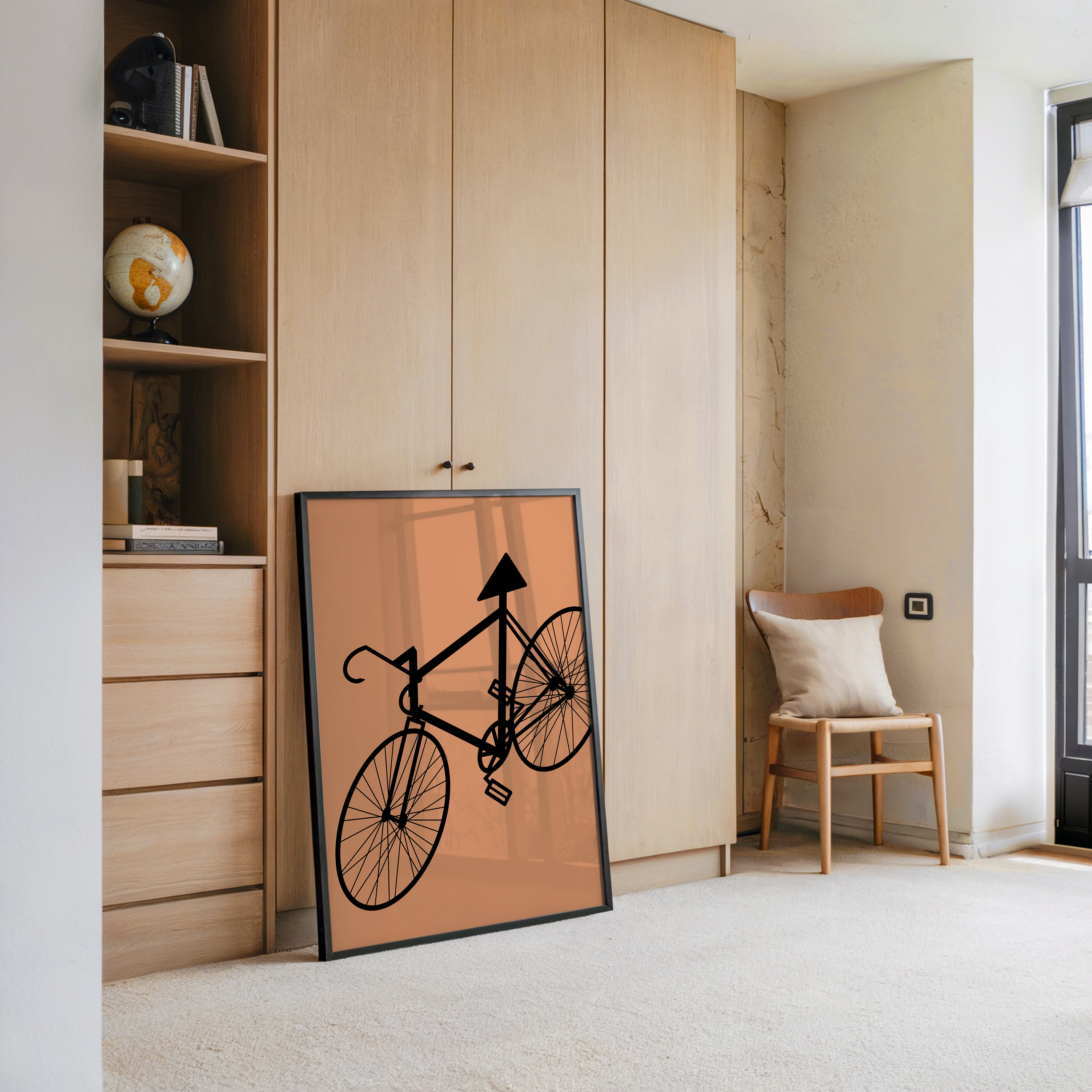 Fahrrad Abstrakt Schatten Braun