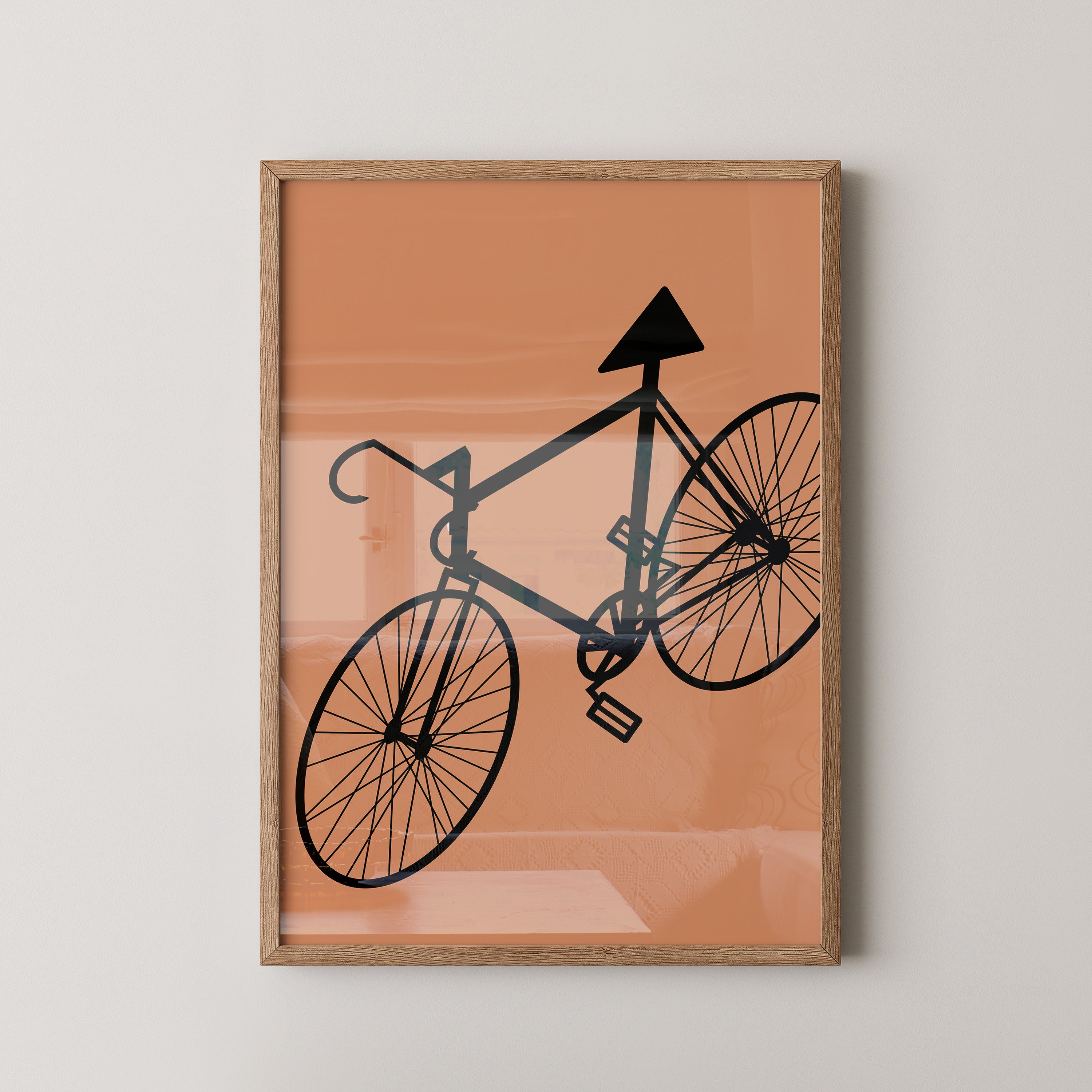 Fahrrad Abstrakt Schatten Braun