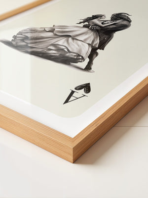 Tanzendes Paar Spielkarte S/W