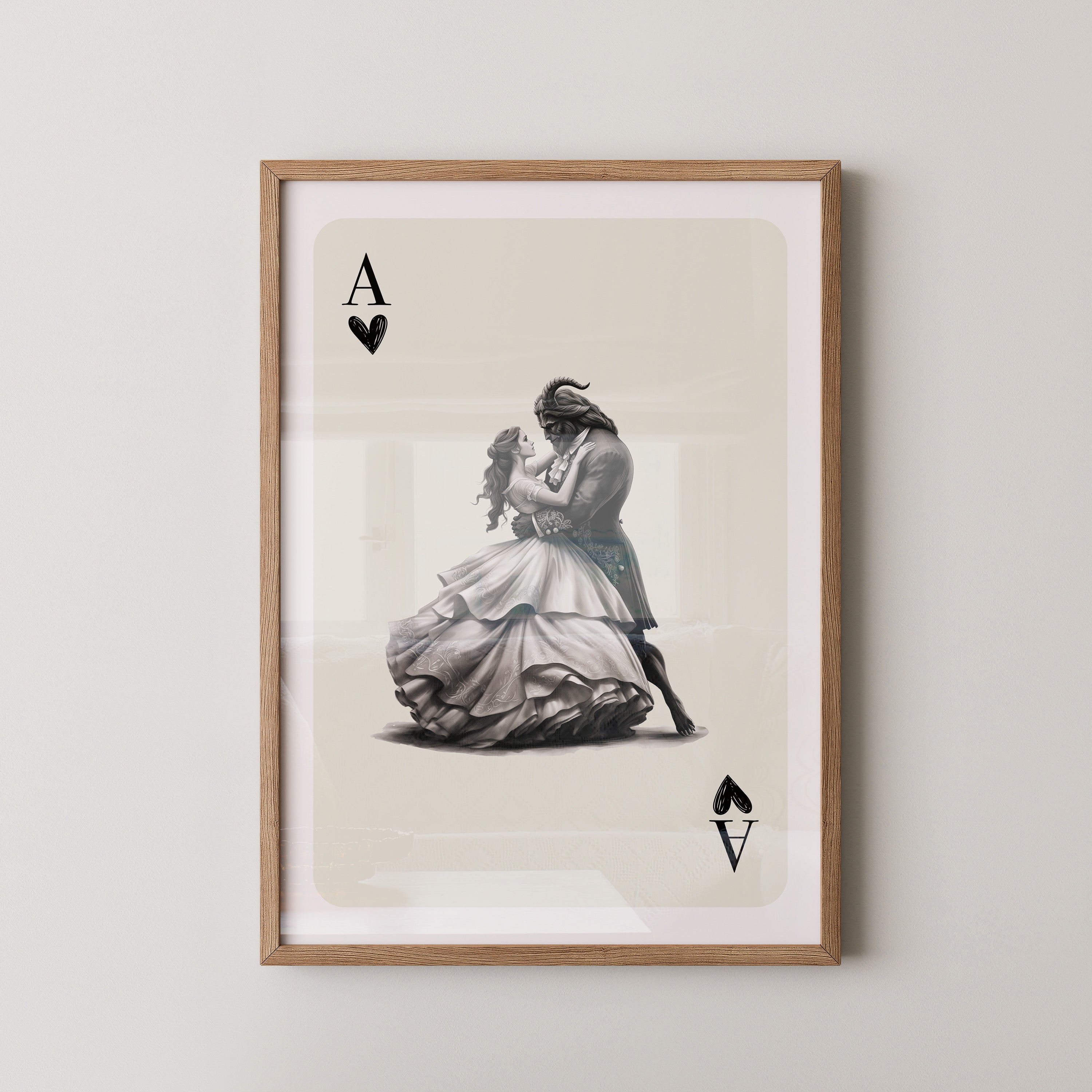 Tanzendes Paar Spielkarte S/W