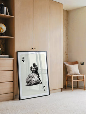 Tanzendes Paar Spielkarte S/W