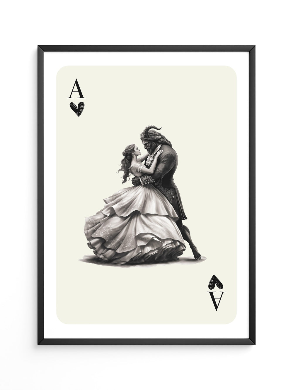 Tanzendes Paar Spielkarte S/W