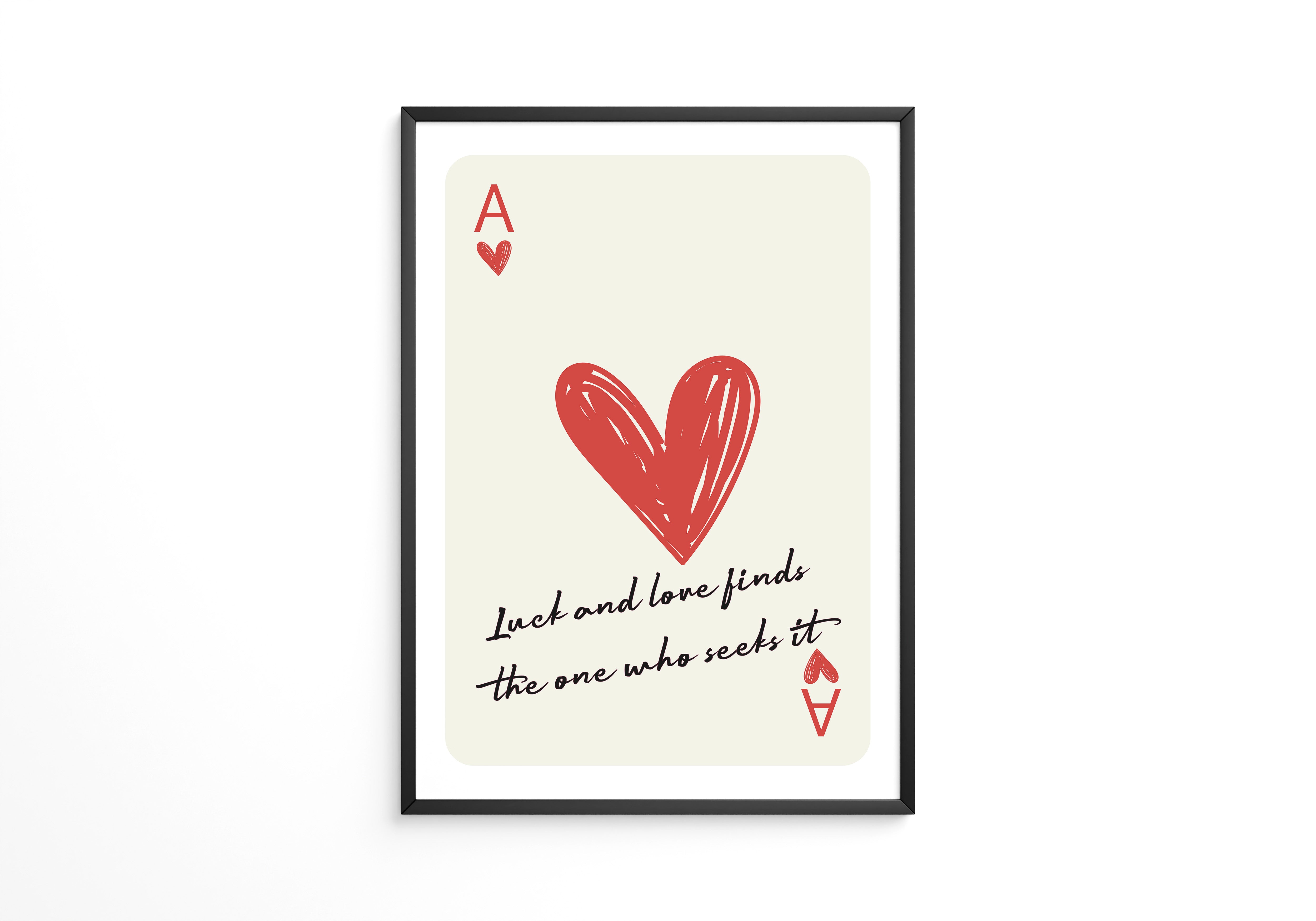 Herz Ass Karte Zeichnung