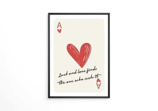 Herz Ass Karte Zeichnung