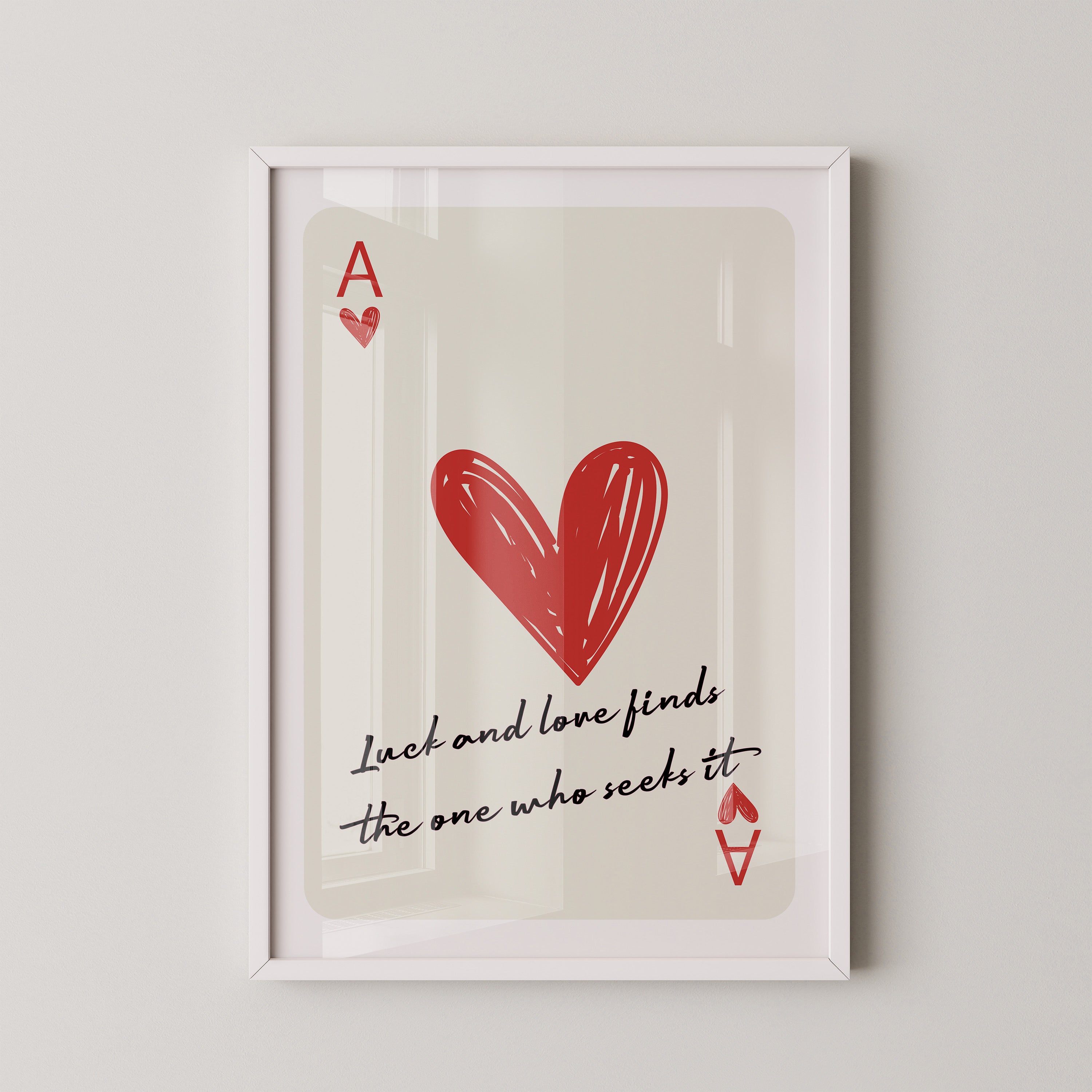 Herz Ass Karte Zeichnung