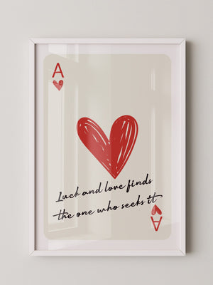 Herz Ass Karte Zeichnung