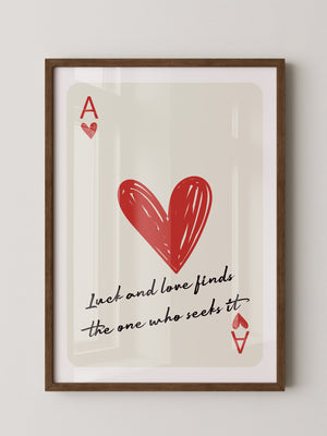 Herz Ass Karte Zeichnung