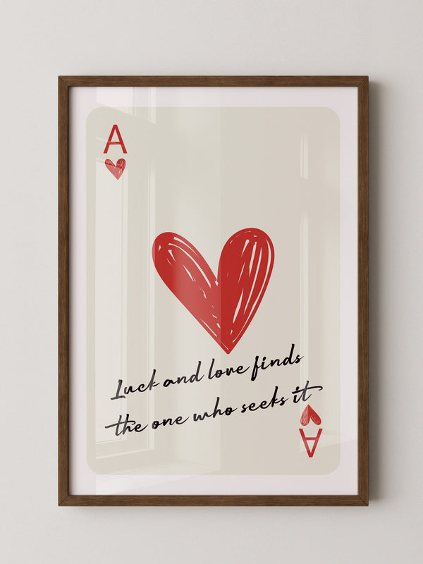 Herz Ass Karte Zeichnung