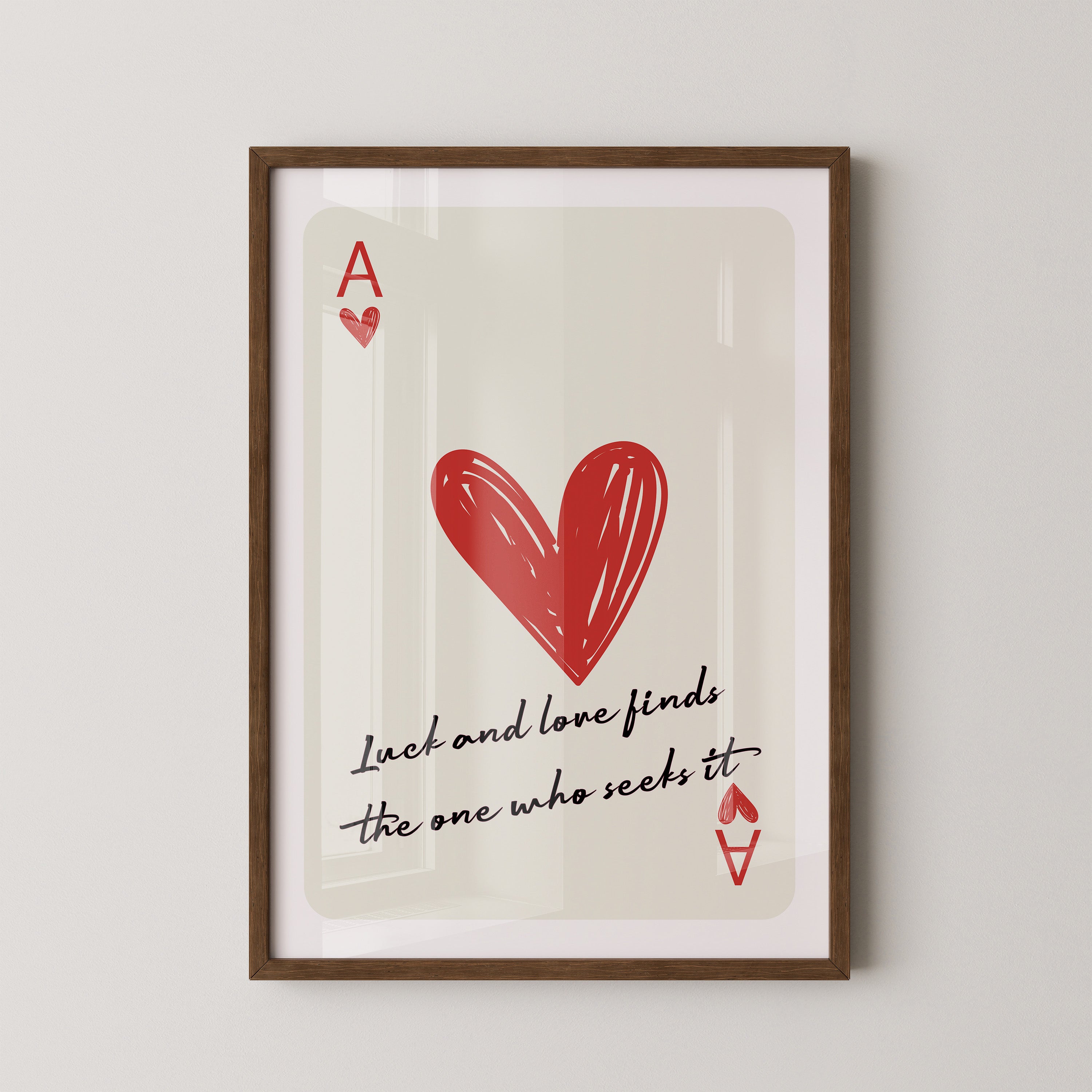 Herz Ass Karte Zeichnung