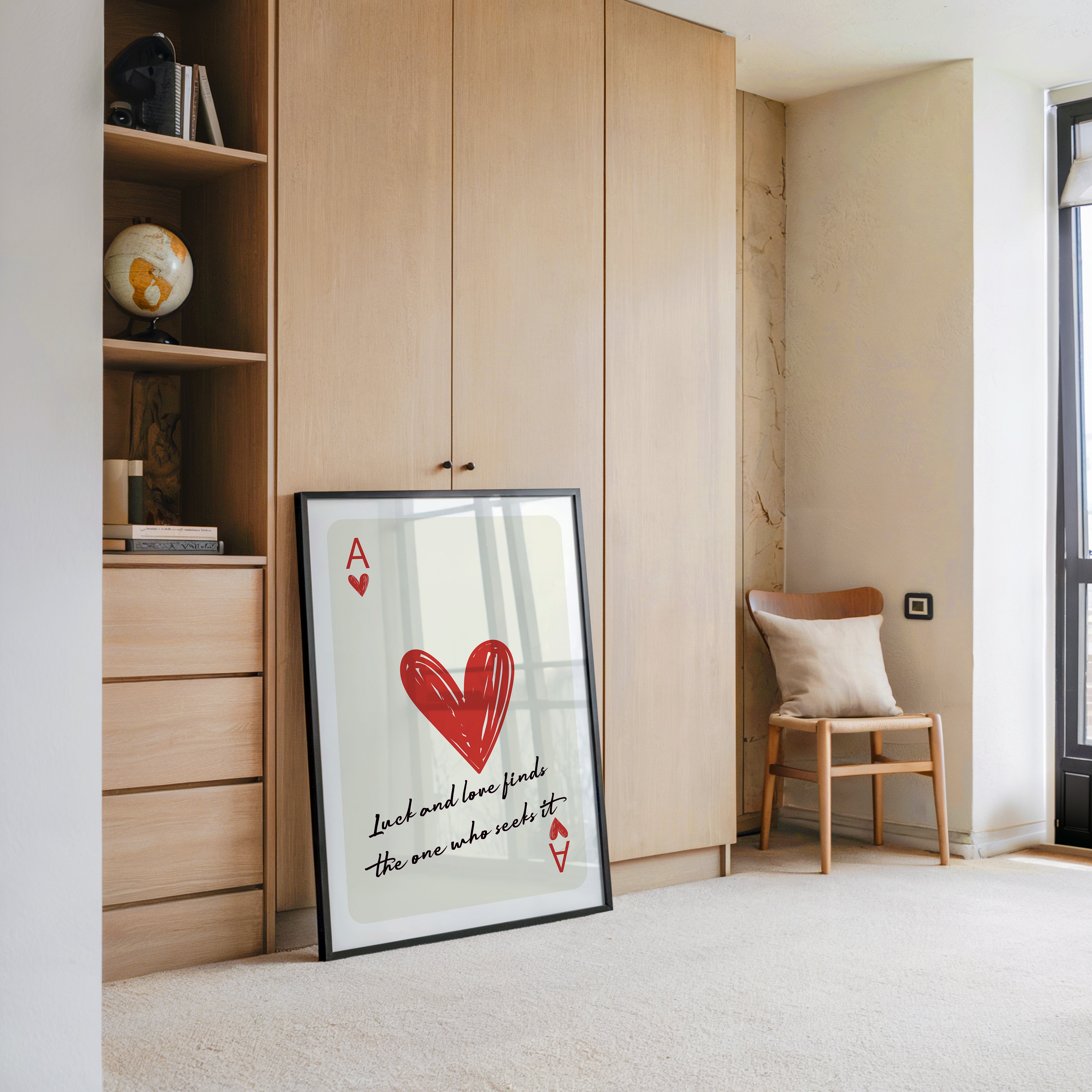 Herz Ass Karte Zeichnung