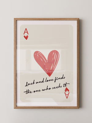 Herz Ass Karte Zeichnung