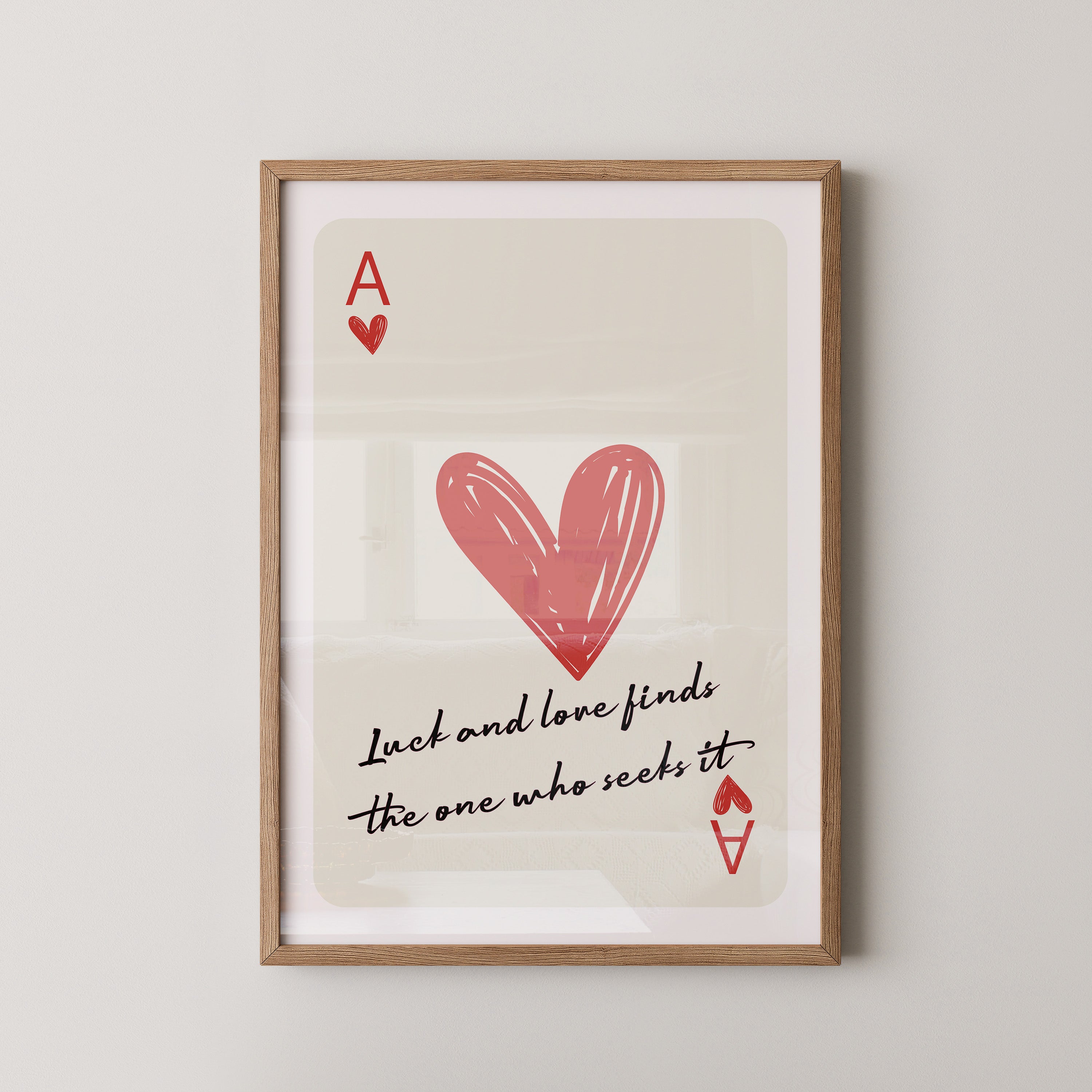 Herz Ass Karte Zeichnung