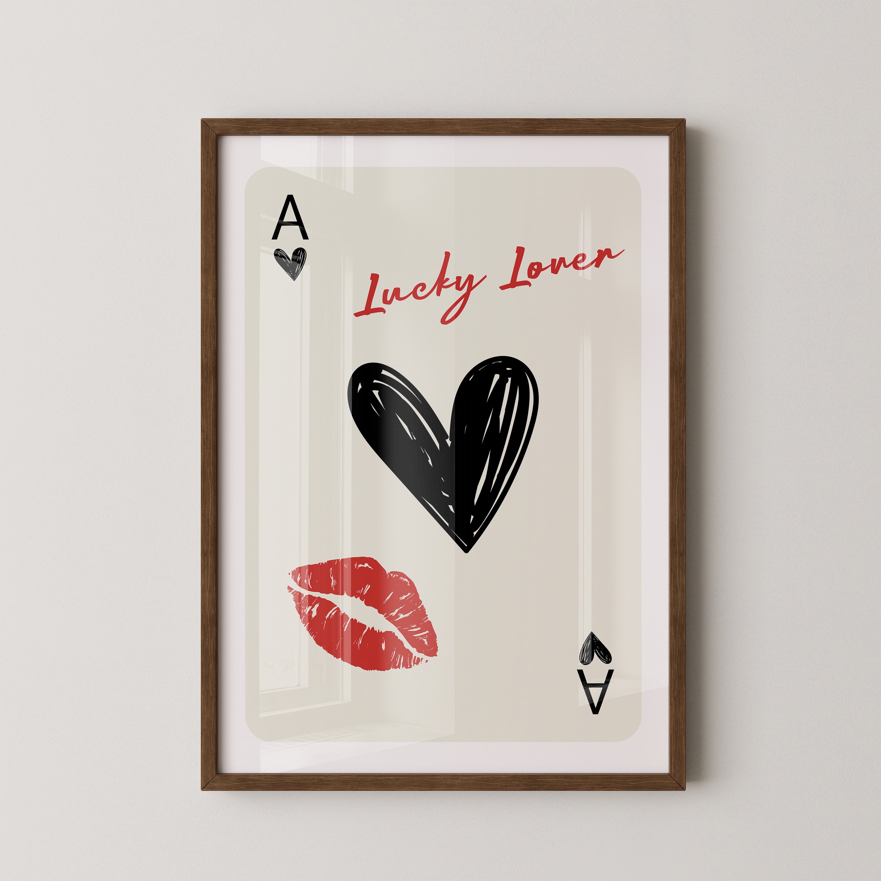 Herz Ass Kuss Vintage