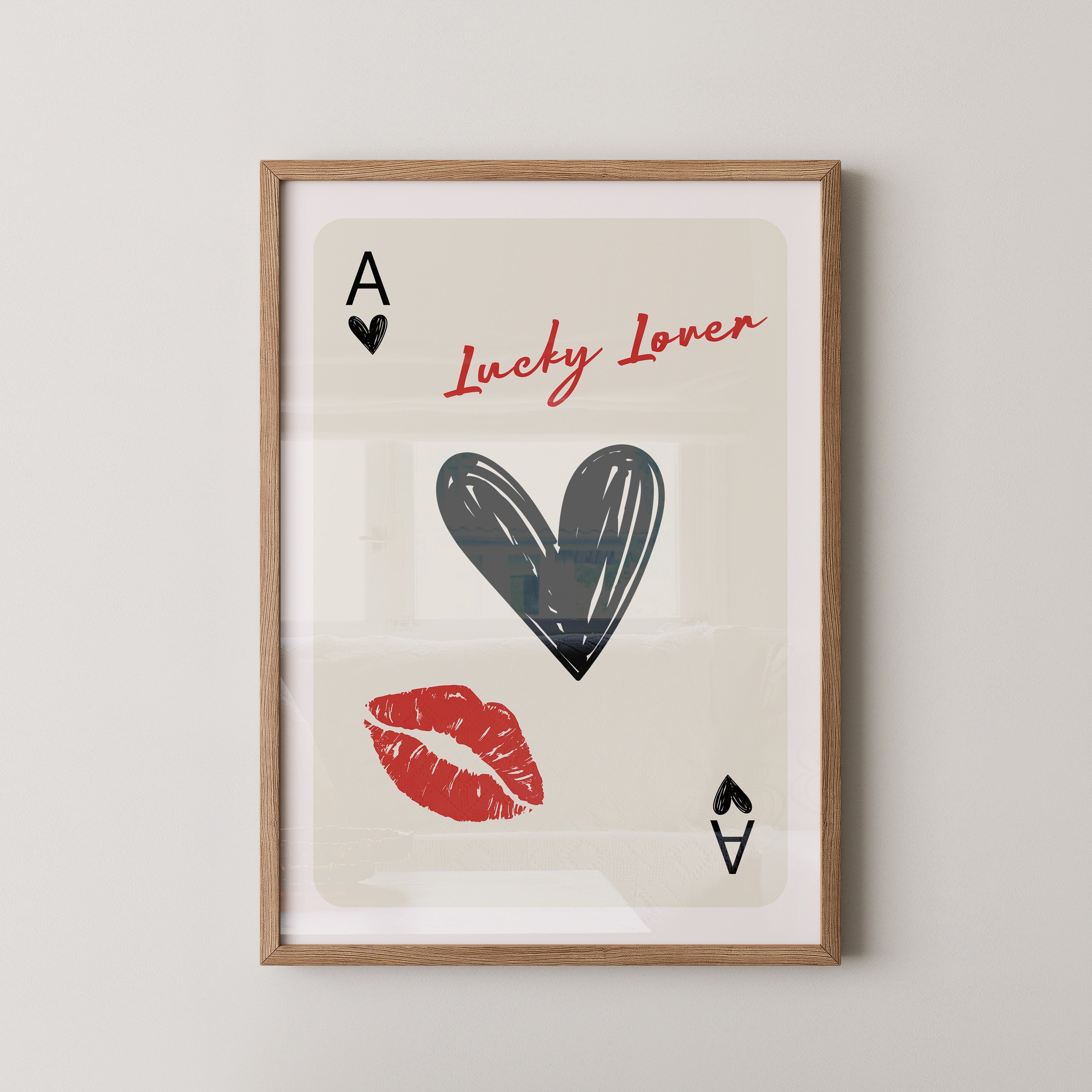 Herz Ass Kuss Vintage