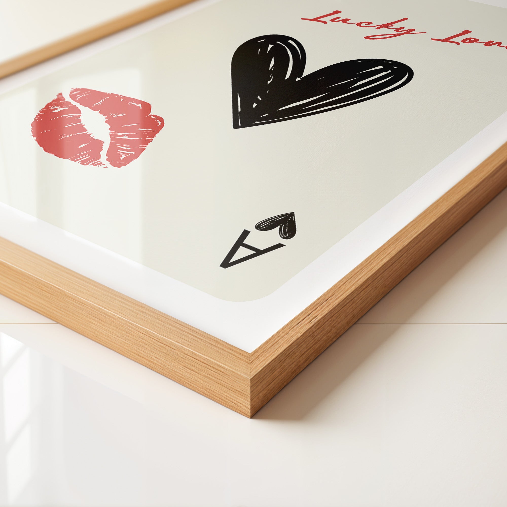 Herz Ass Kuss Vintage