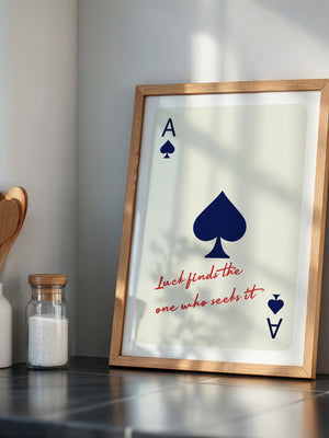 Pik Ass Zitat rot-blau