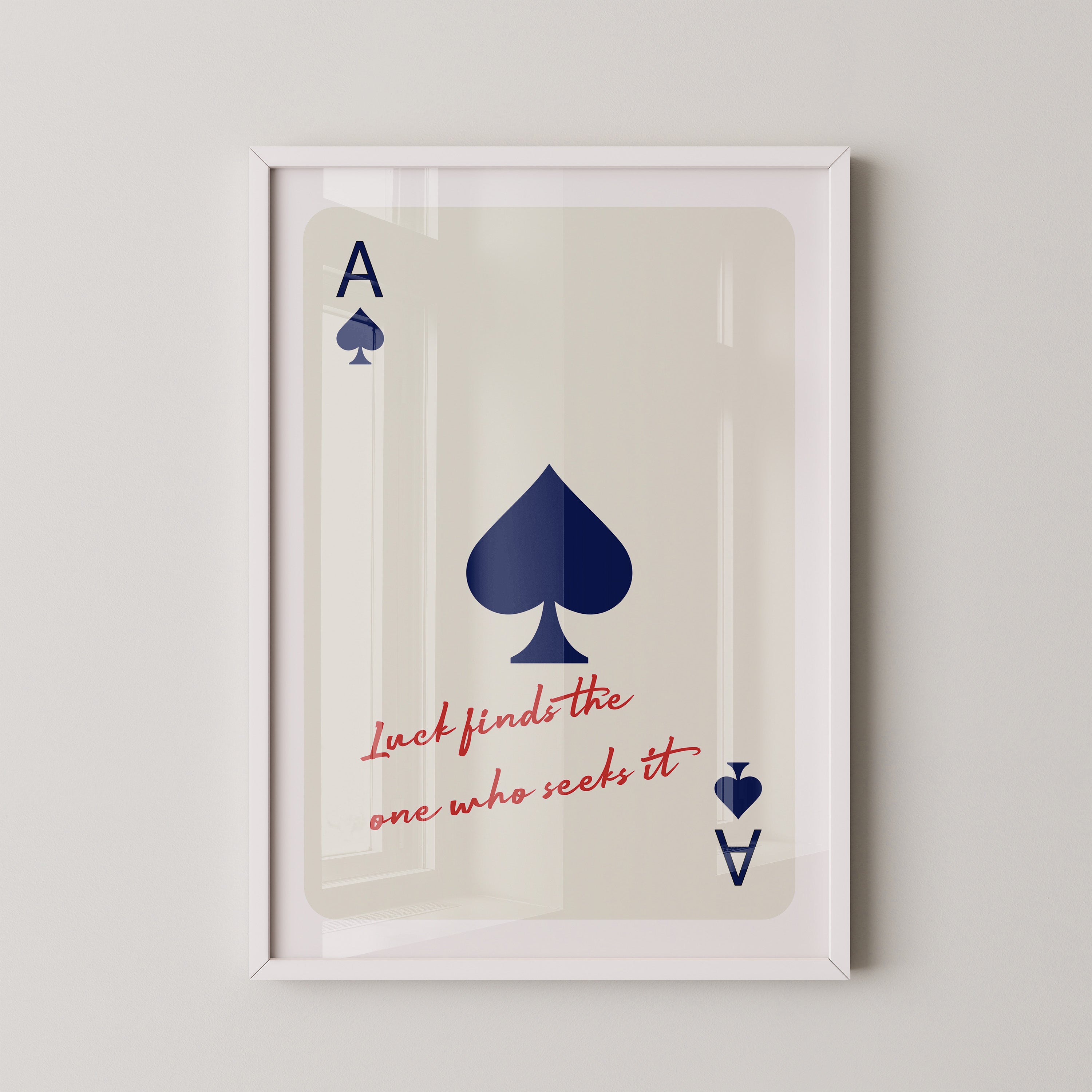 Pik Ass Zitat rot-blau