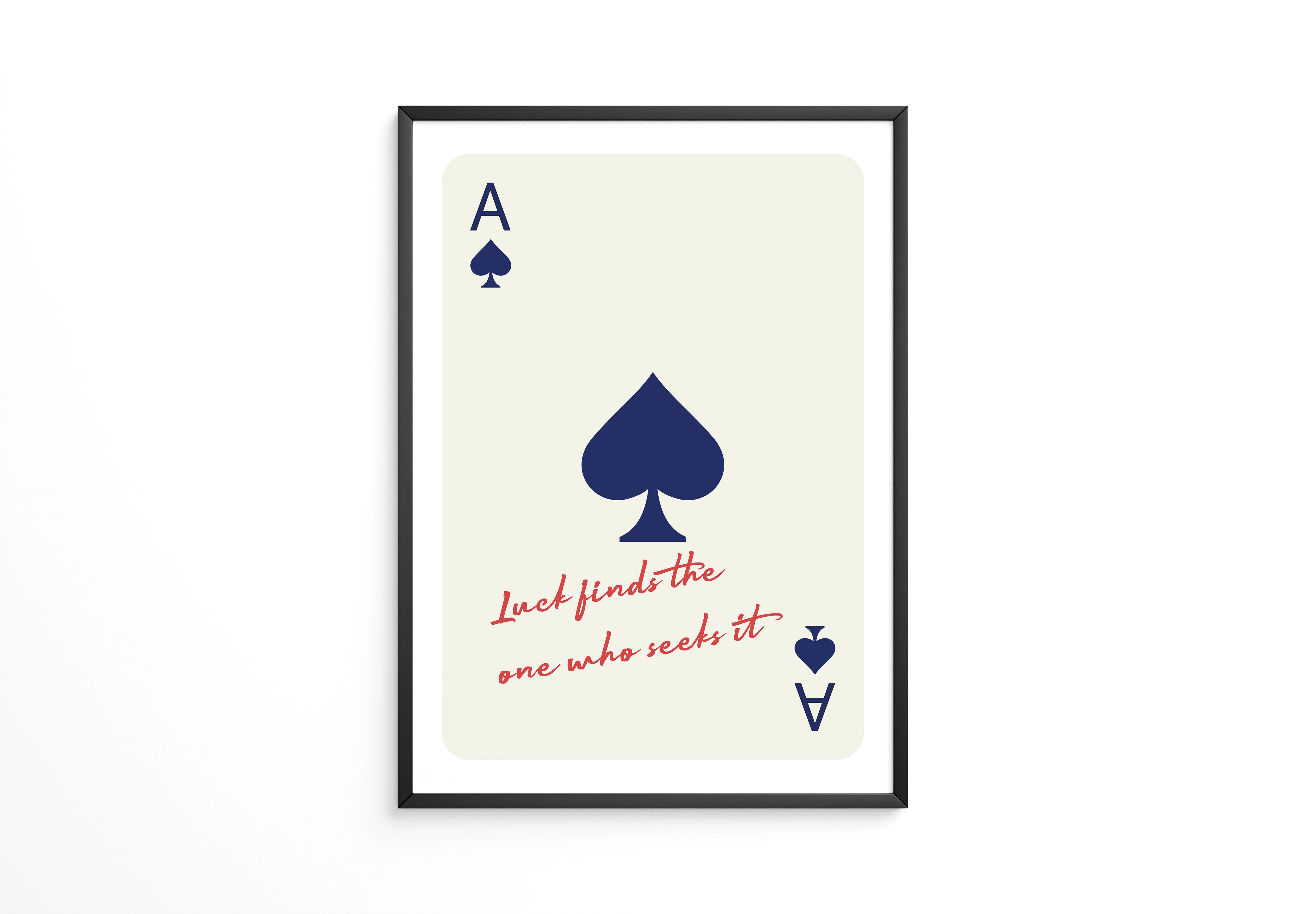 Pik Ass Zitat rot-blau