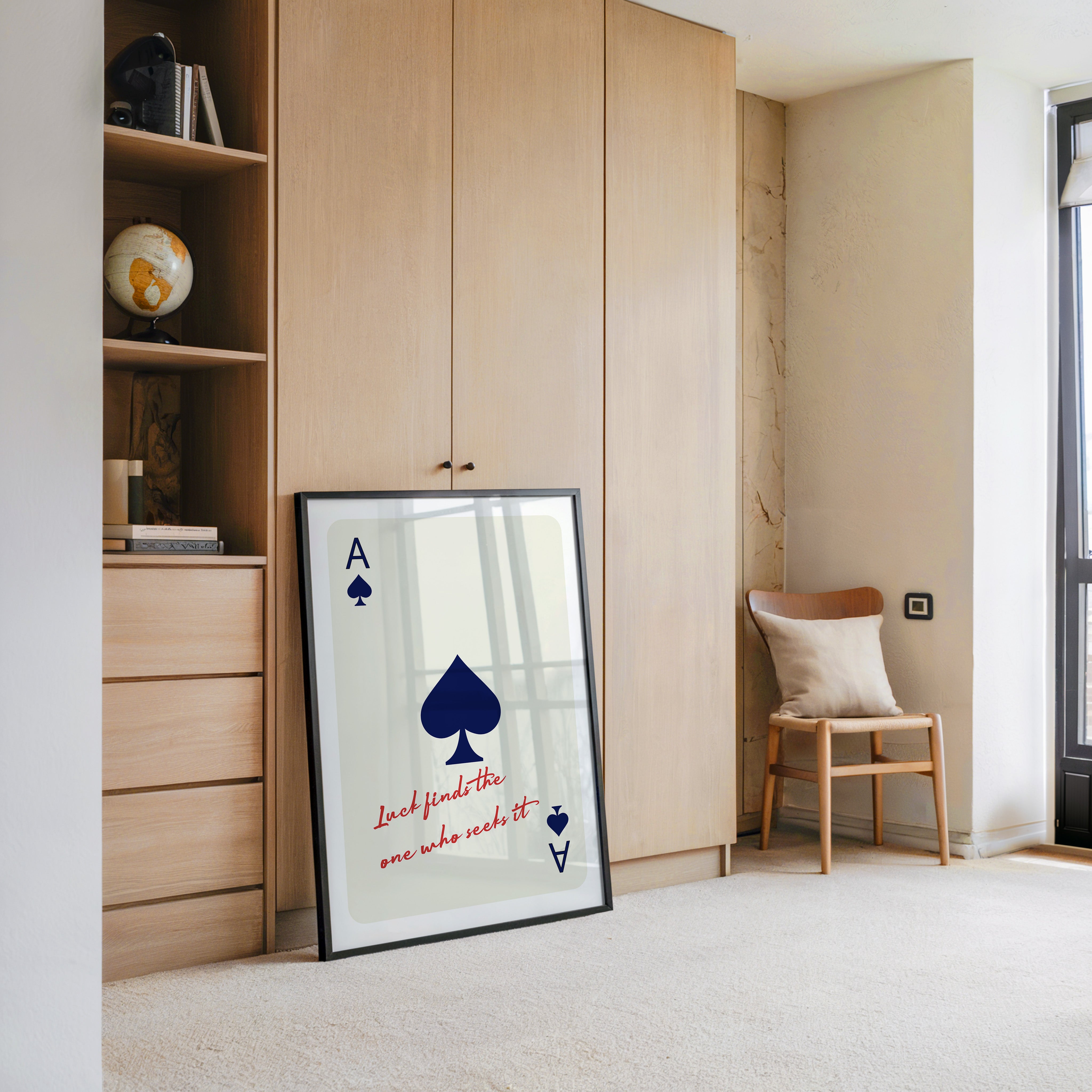 Pik Ass Zitat rot-blau