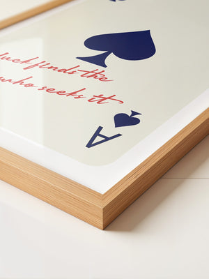 Pik Ass Zitat rot-blau