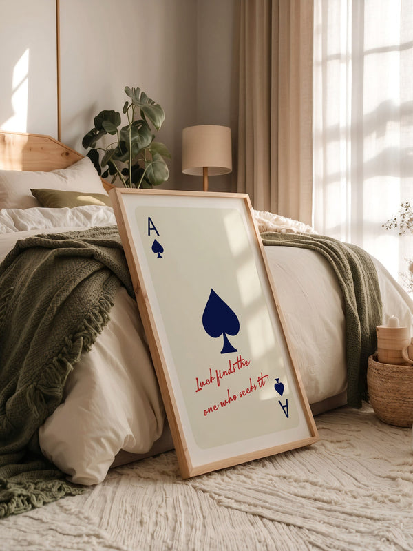 Pik Ass Zitat rot-blau