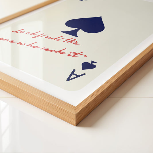 Pik Ass Zitat rot-blau