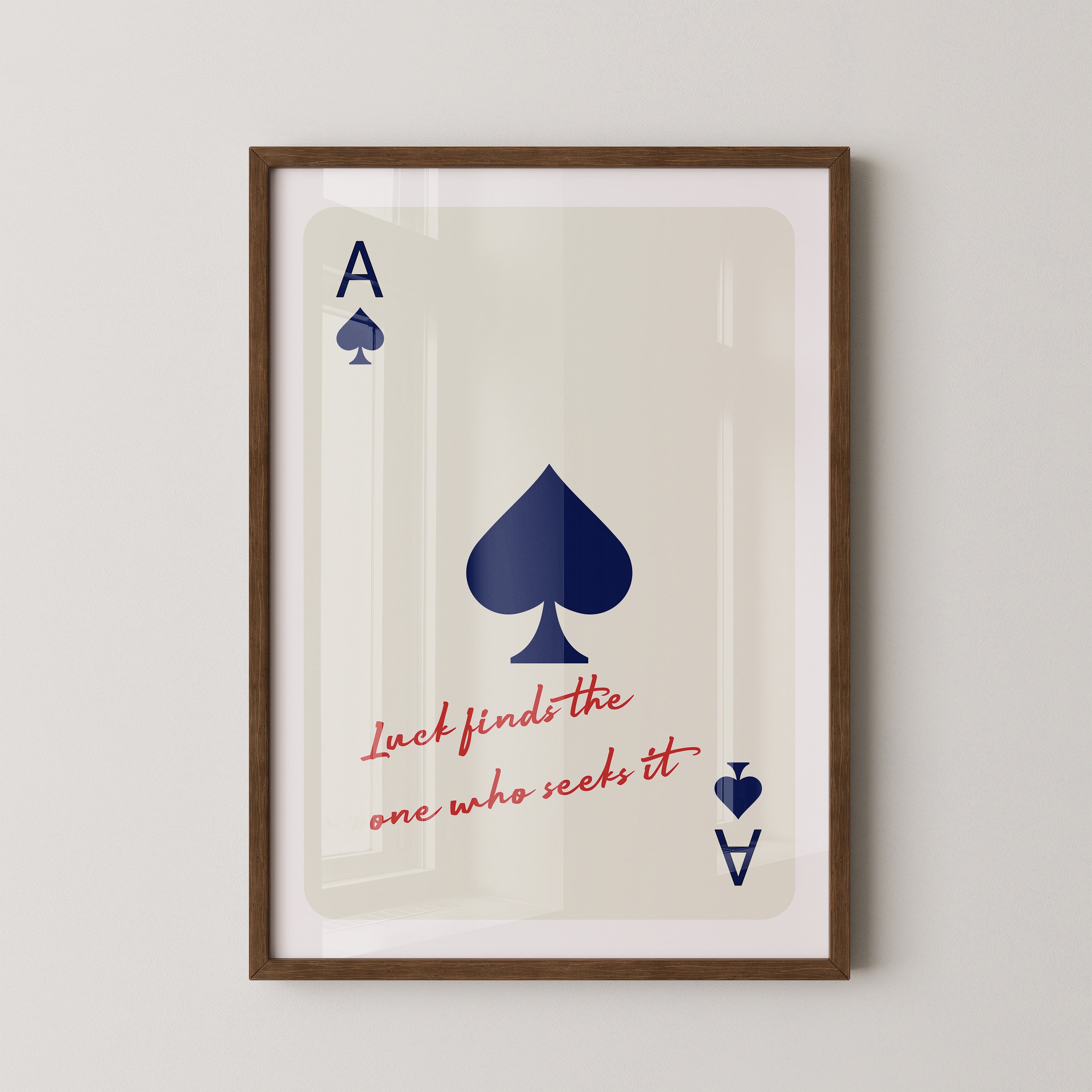 Pik Ass Zitat rot-blau