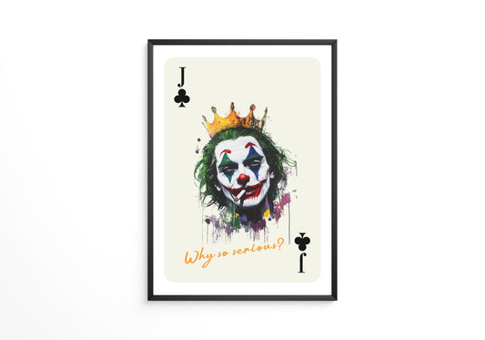 Joker Karte Krone Kunstdruck
