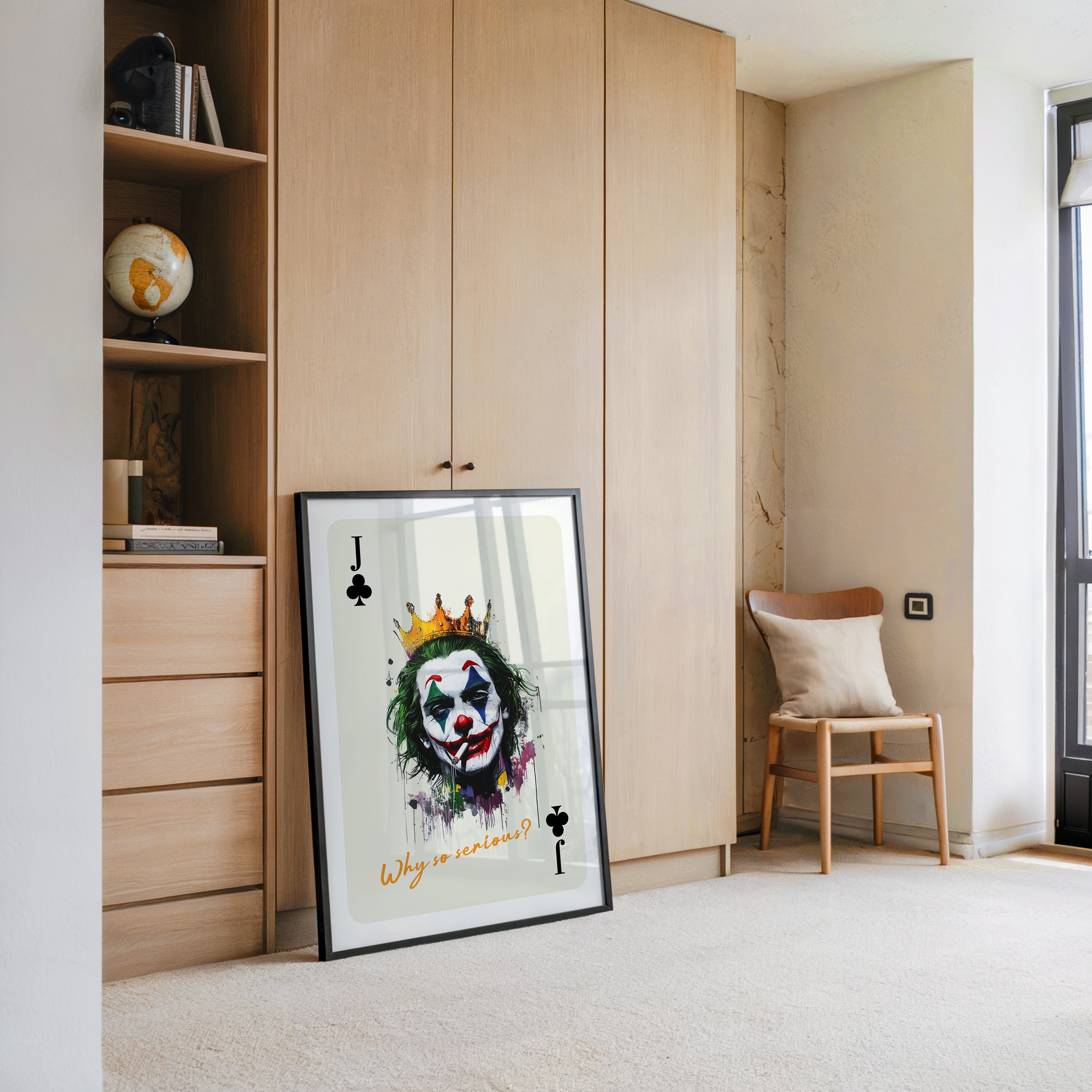 Joker Karte Krone Kunstdruck