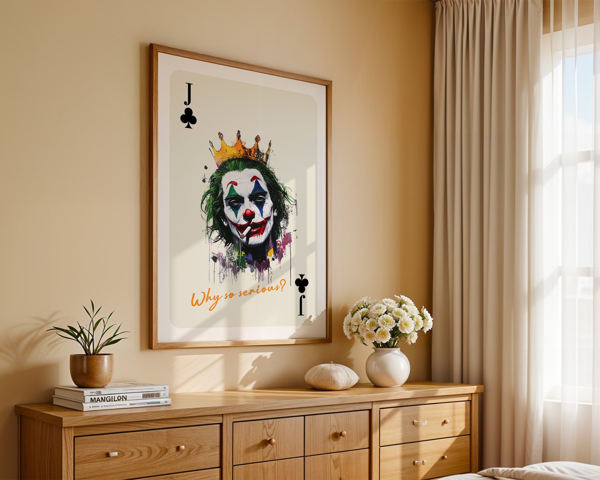 Joker Karte Krone Kunstdruck