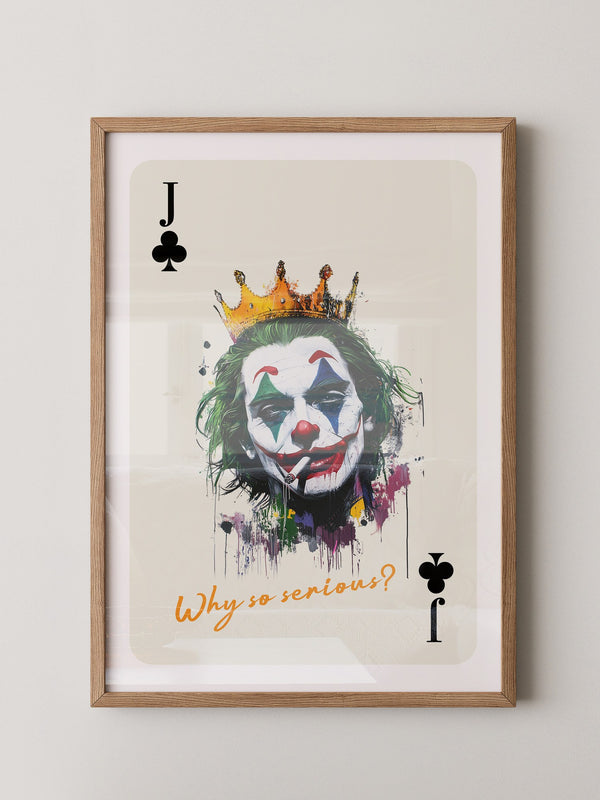 Joker Karte Krone Kunstdruck