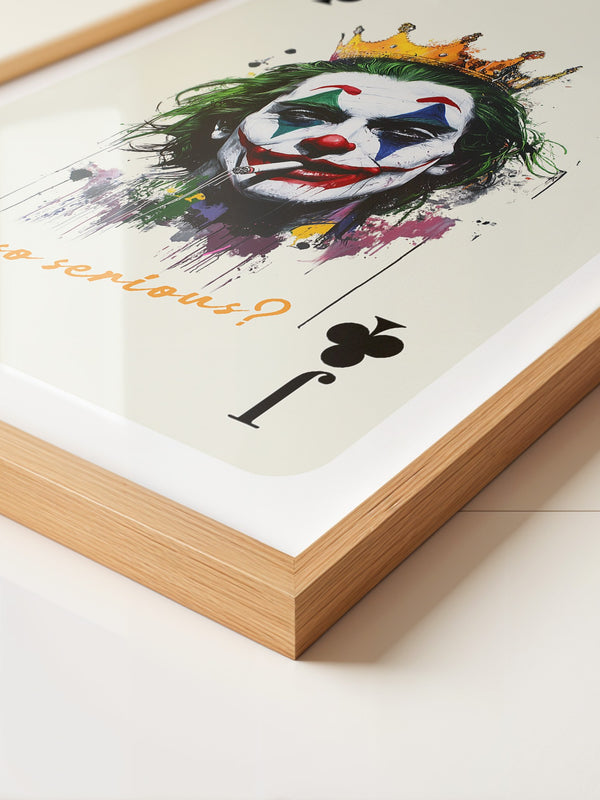 Joker Karte Krone Kunstdruck