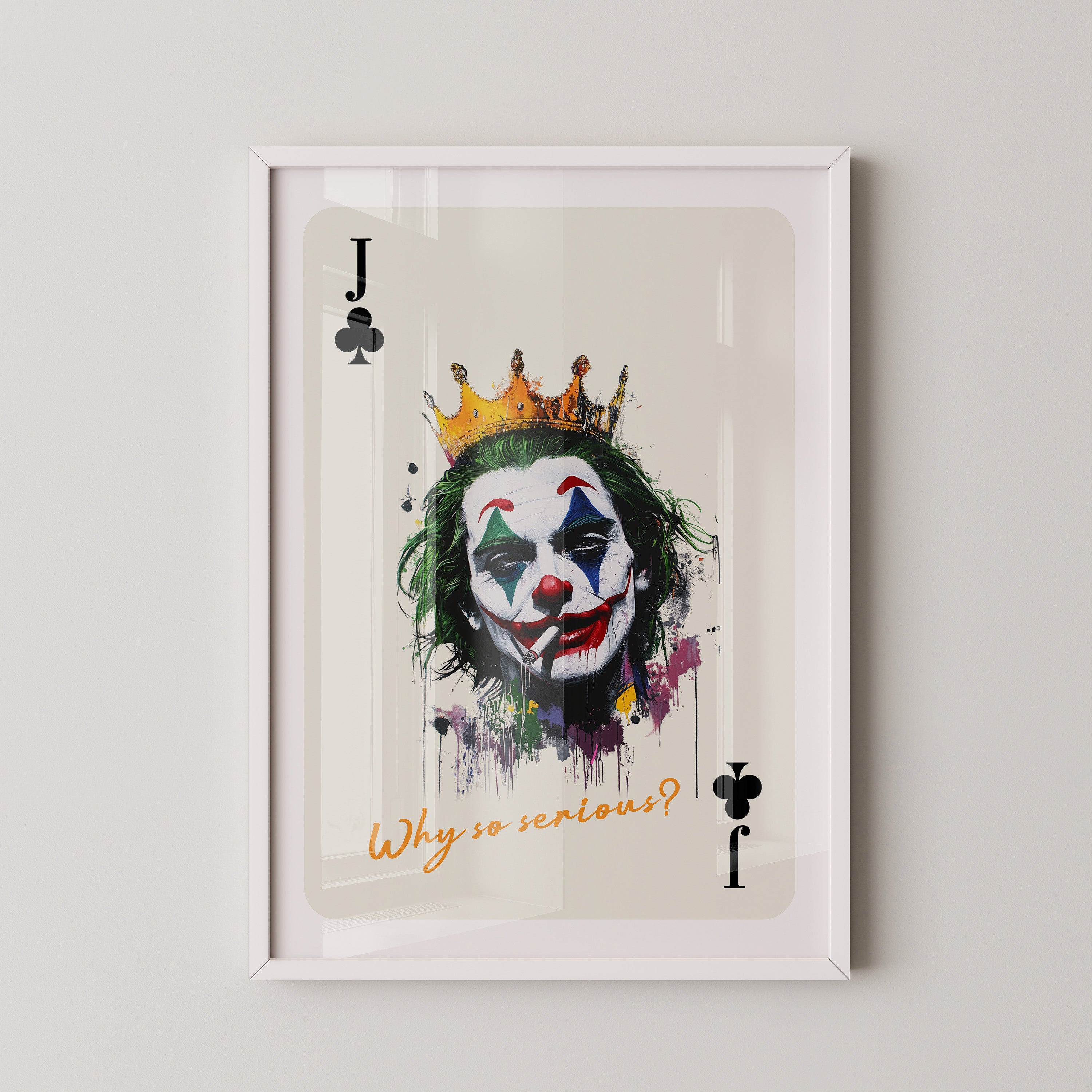 Joker Karte Krone Kunstdruck