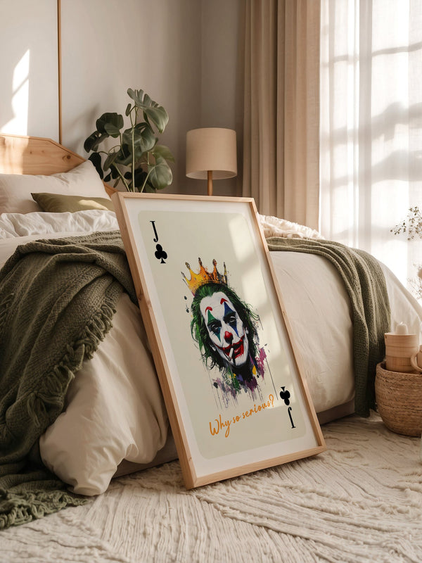 Joker Karte Krone Kunstdruck