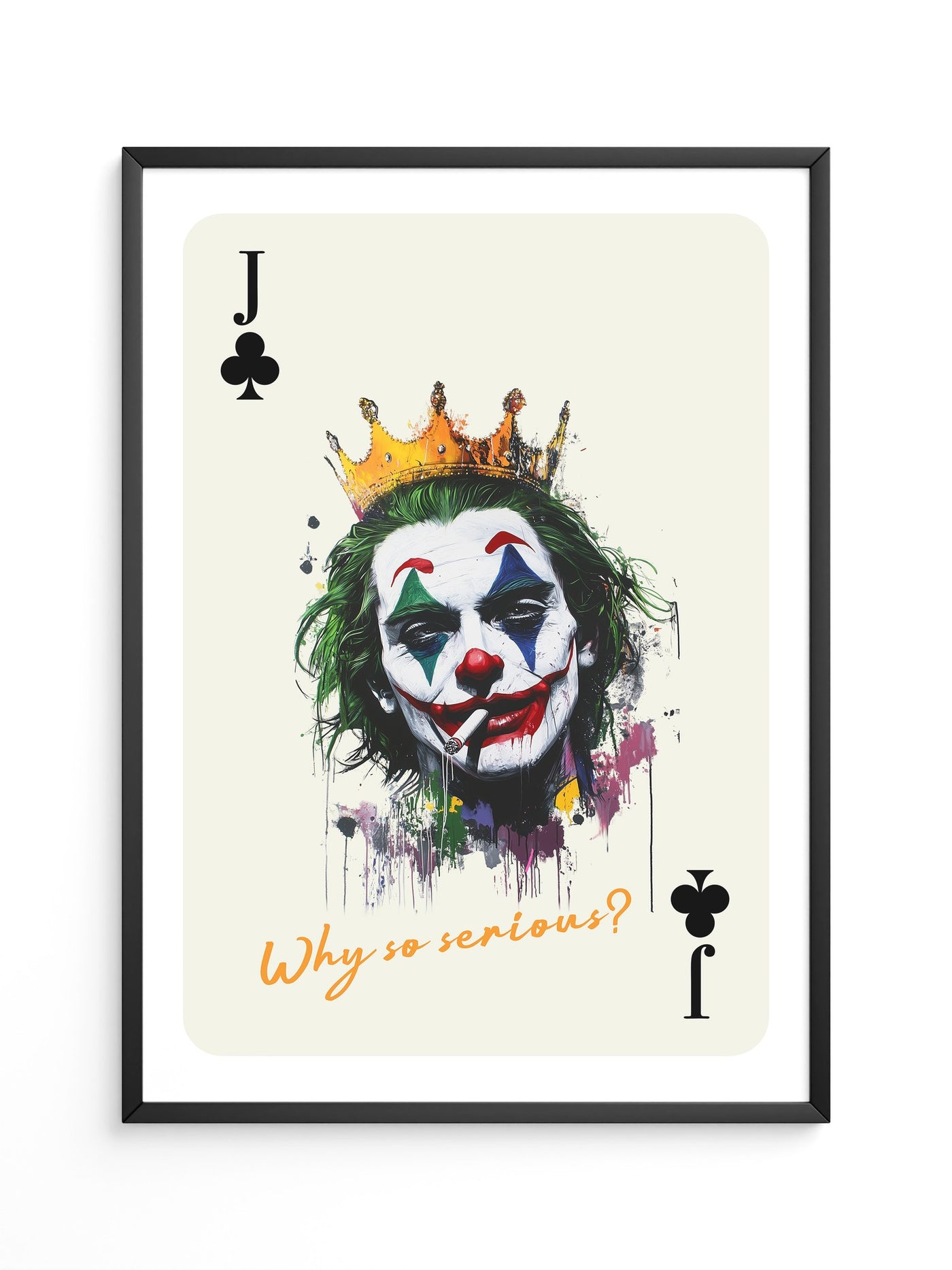Joker Karte Krone Kunstdruck