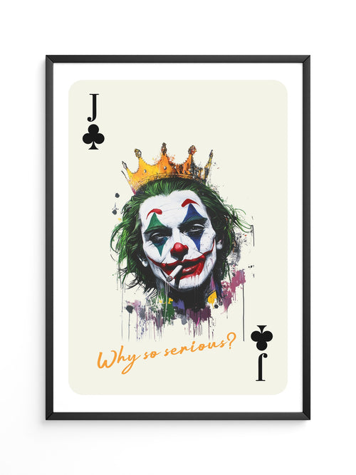 Joker Karte Krone Kunstdruck