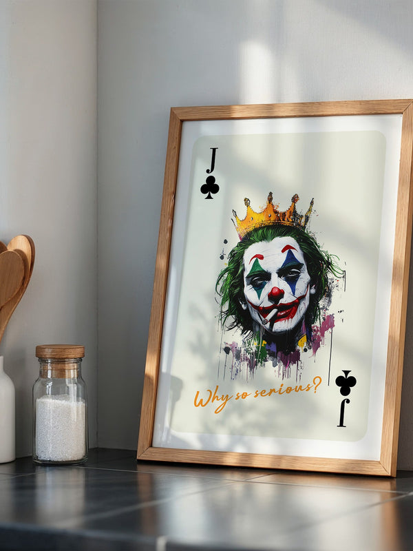 Joker Karte Krone Kunstdruck