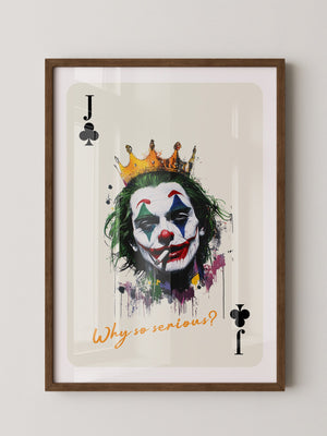 Joker Karte Krone Kunstdruck
