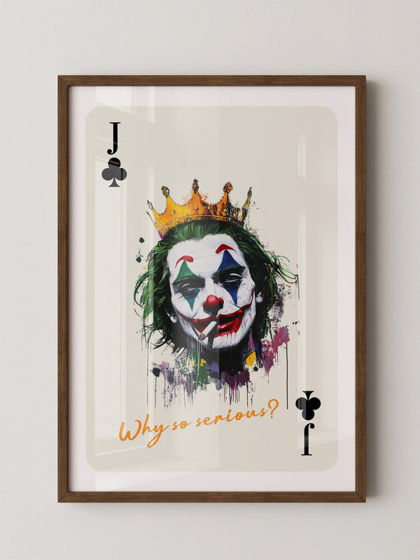 Joker Karte Krone Kunstdruck