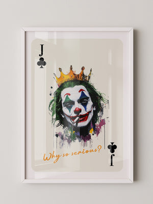 Joker Karte Krone Kunstdruck