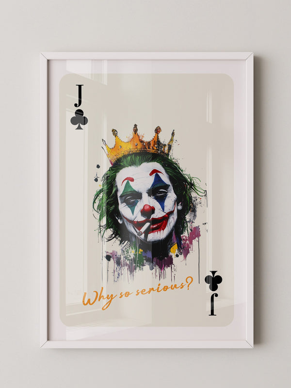 Joker Karte Krone Kunstdruck