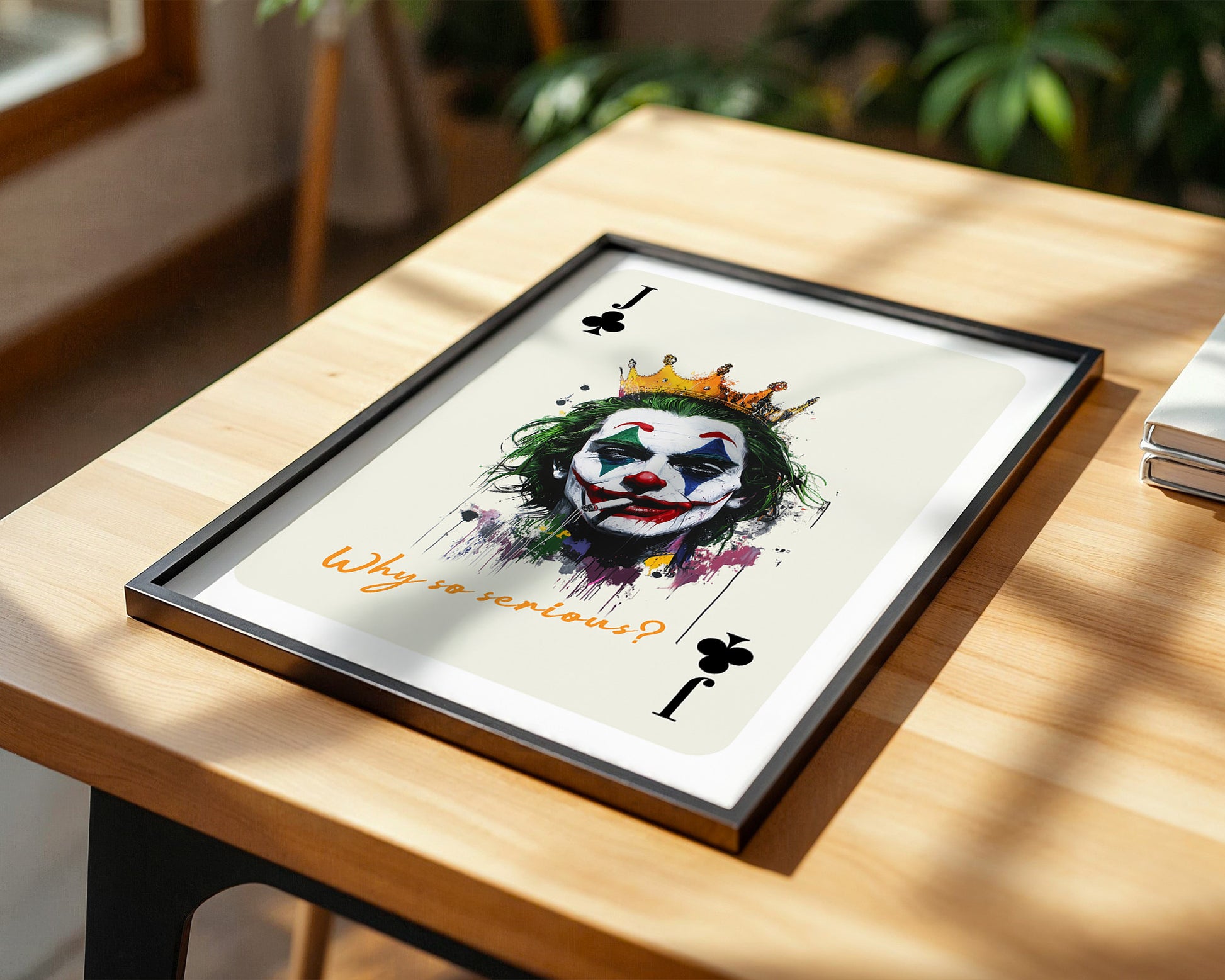 Joker Karte Krone Kunstdruck