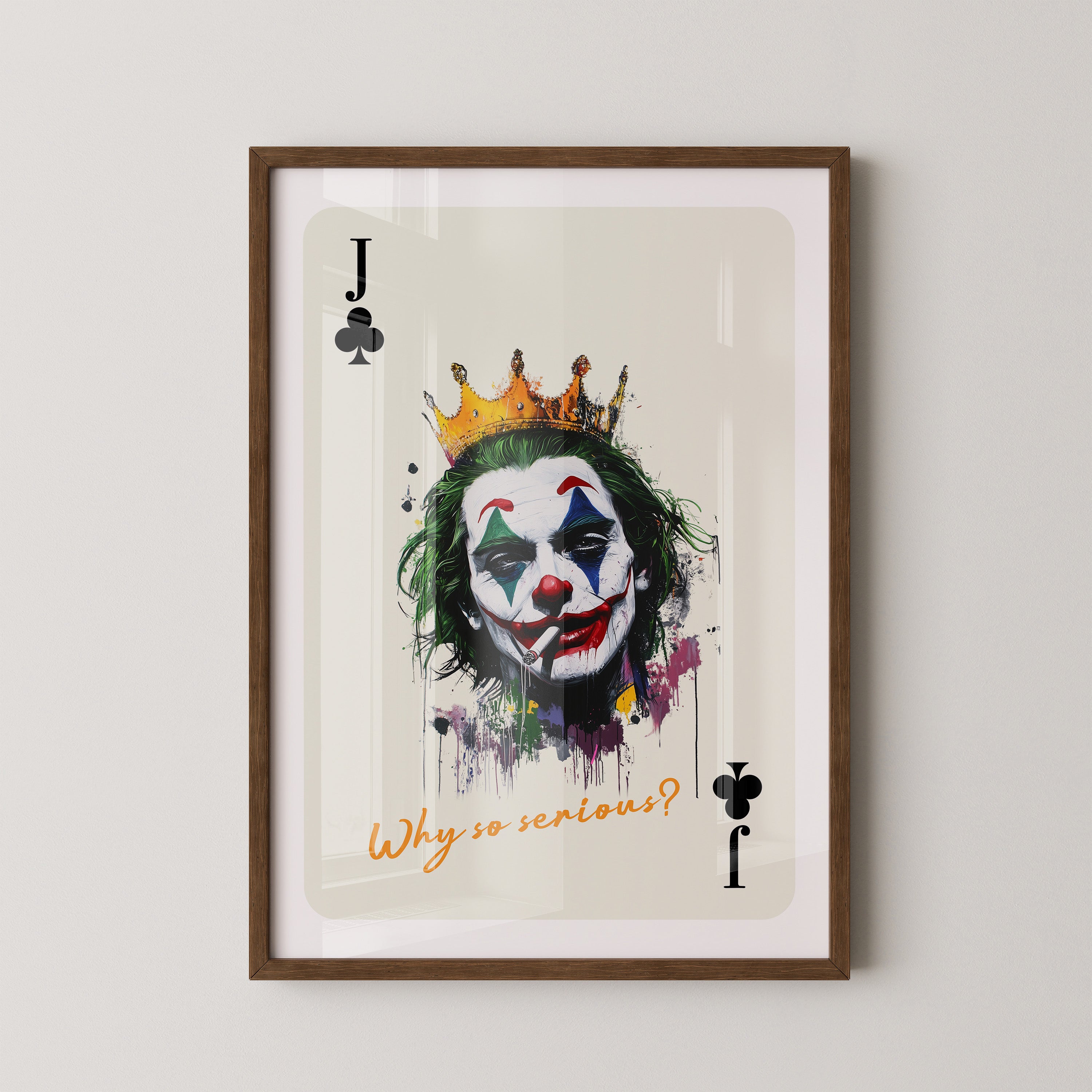 Joker Karte Krone Kunstdruck