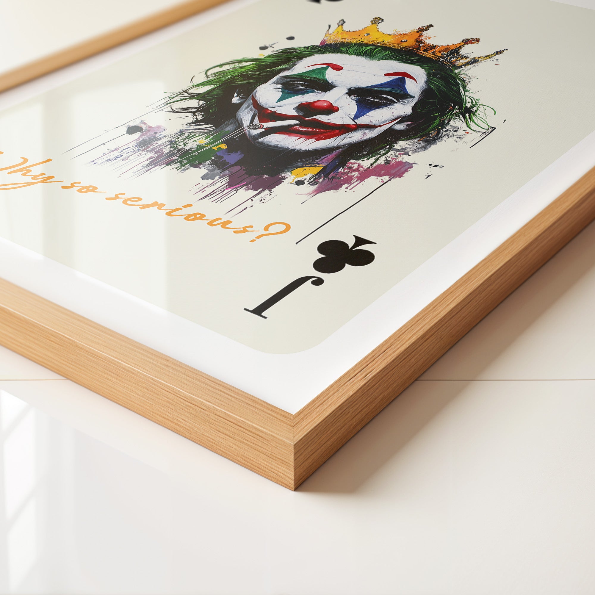Joker Karte Krone Kunstdruck