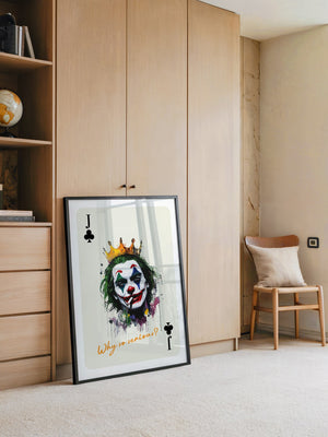 Joker Karte Krone Kunstdruck