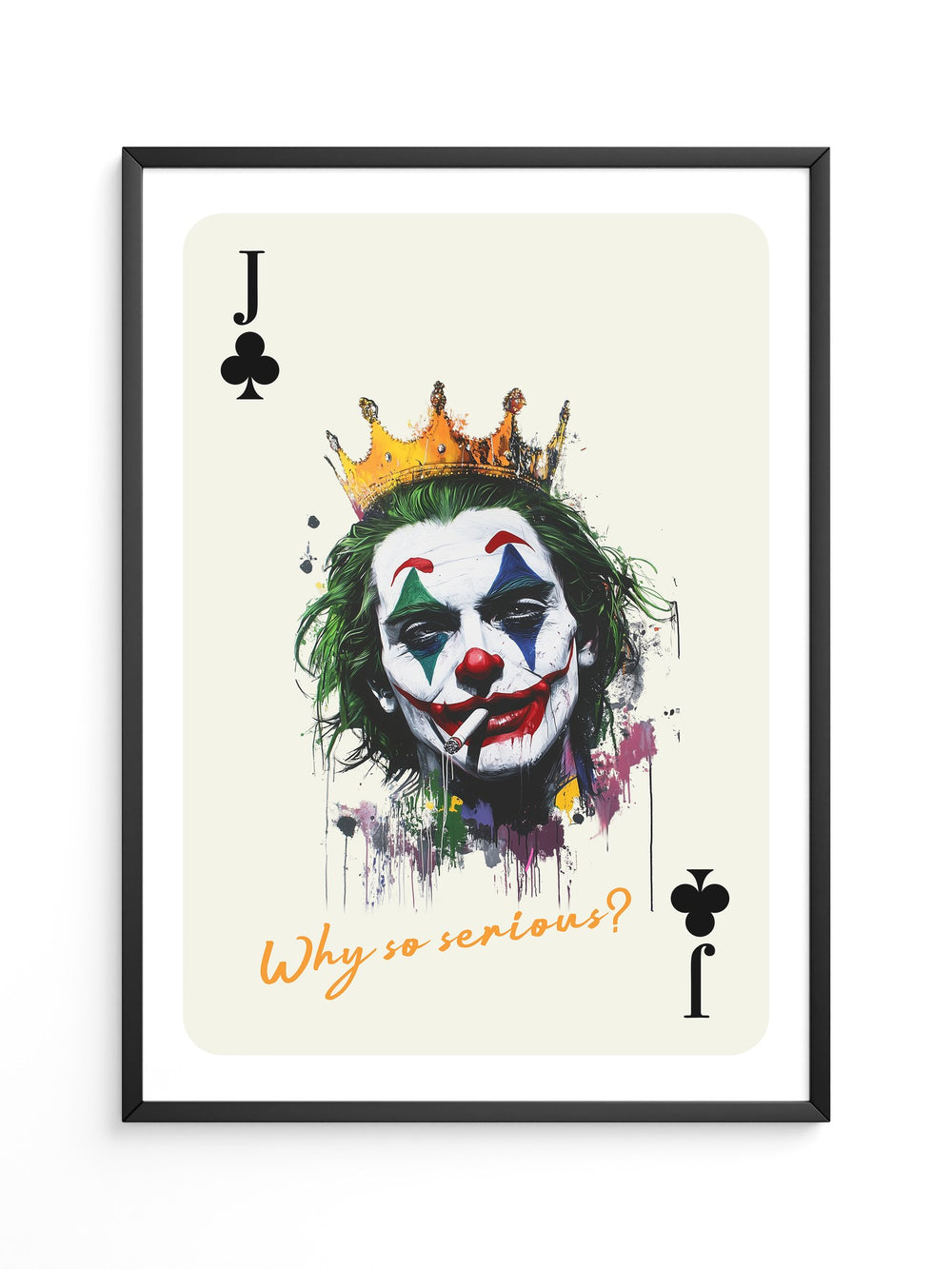 Joker Karte Krone Kunstdruck