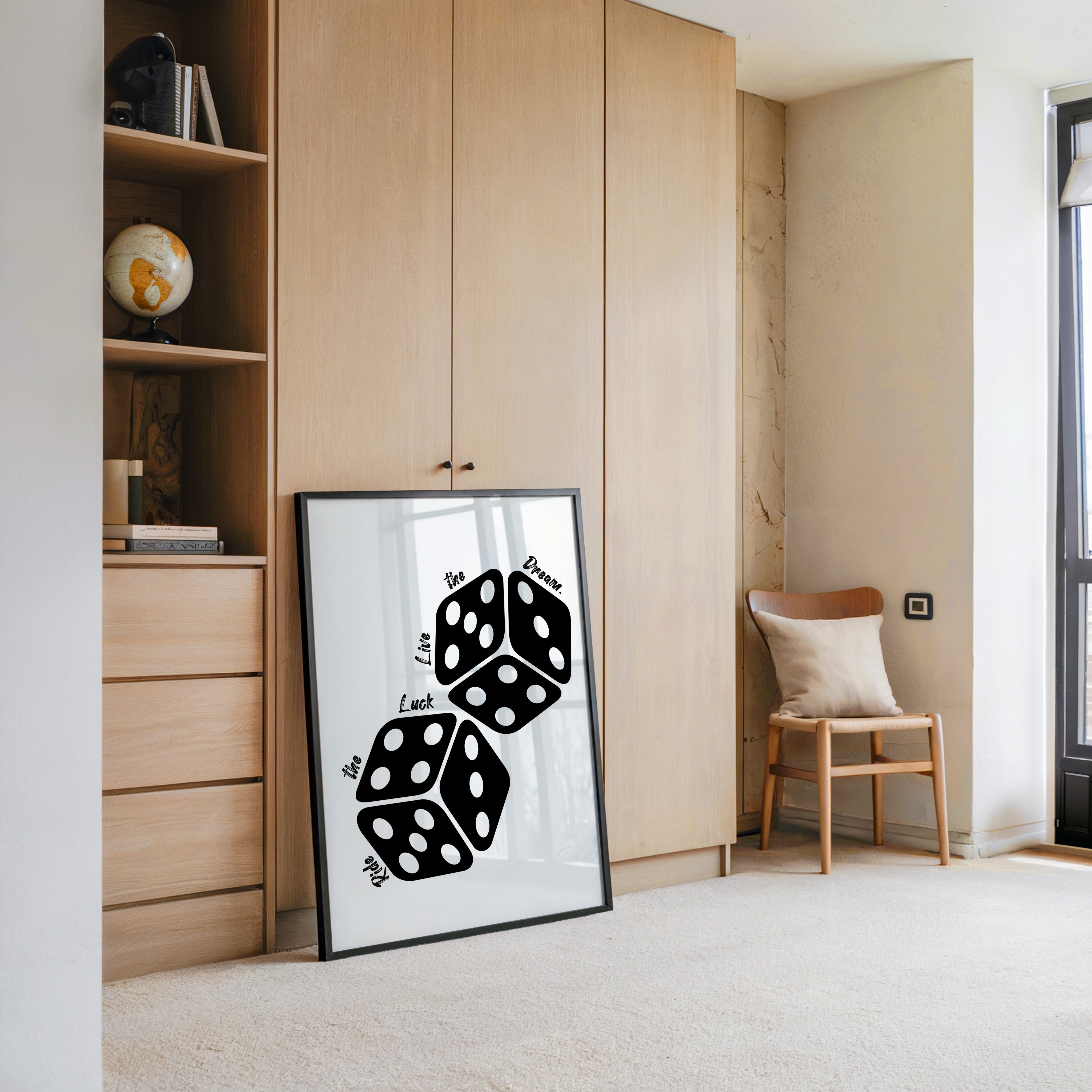 Würfel Perspektive Schwarzweiß